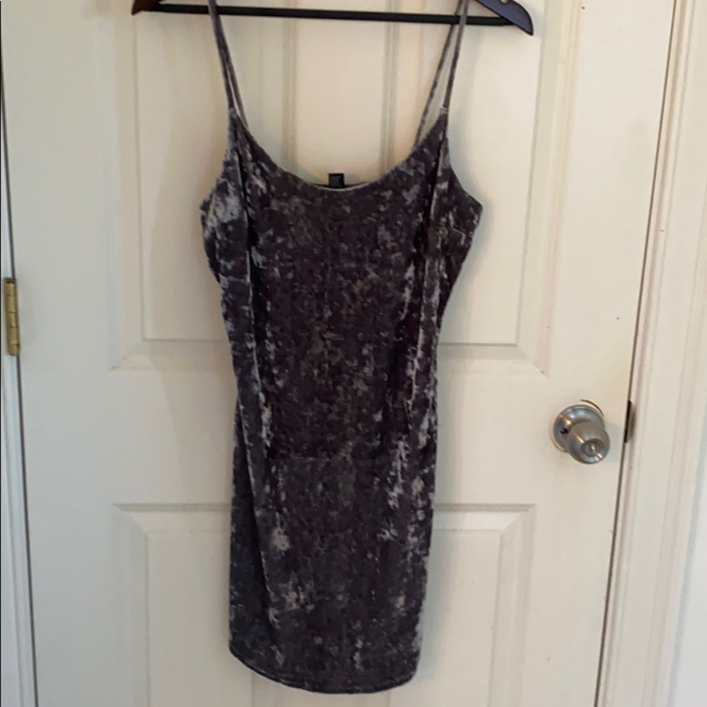 Forever 21 Gray Velvet Bodycon Dress